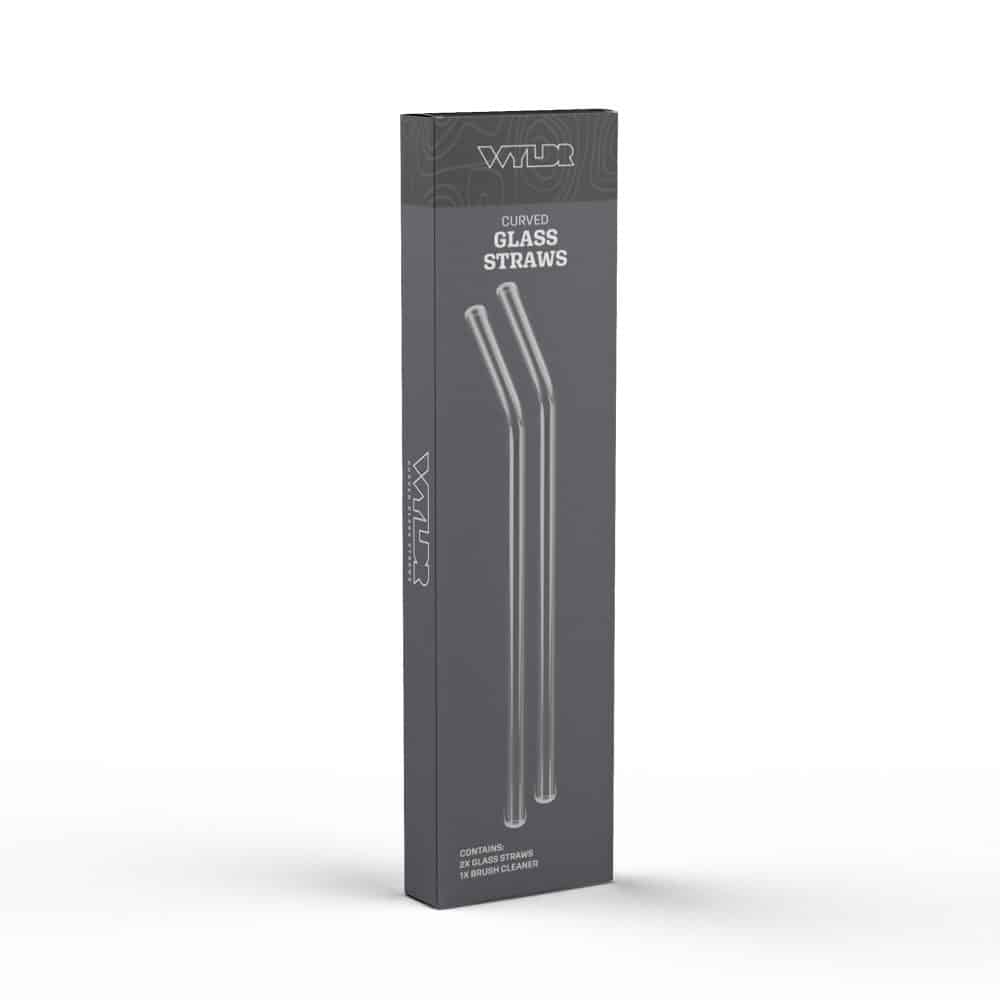 Curved Glass Straws by WYLDR