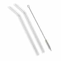Curved Glass Straws by WYLDR