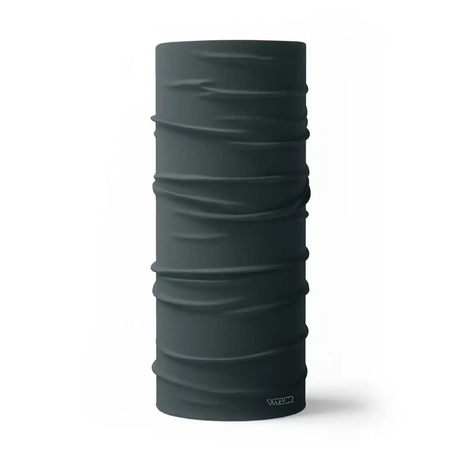 image of a tubular neck gaiter in a solid color called slate, or a dark green.