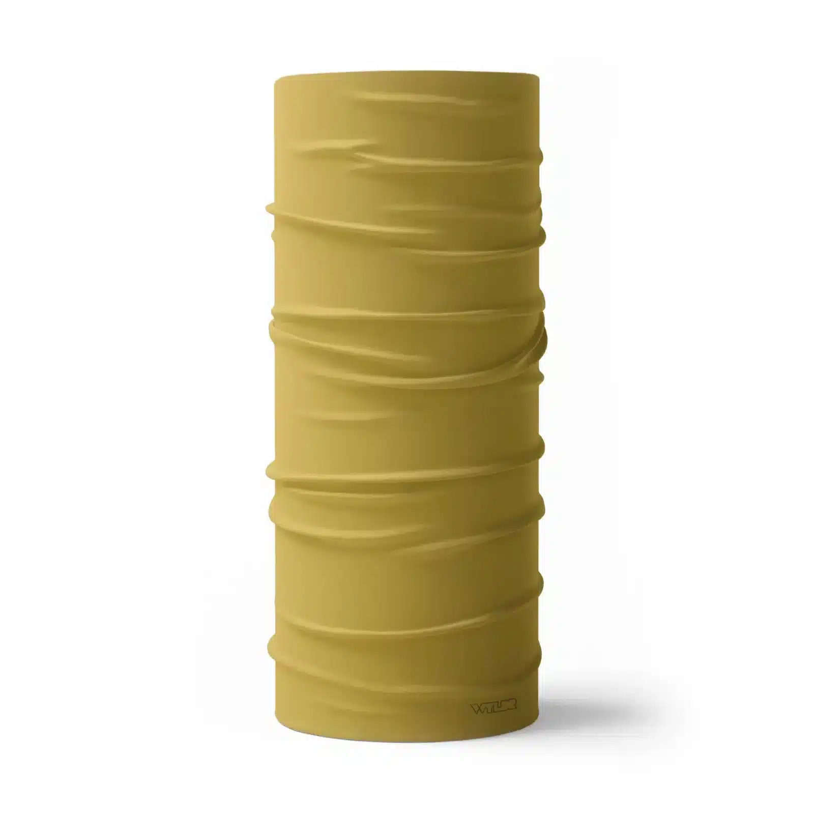image of a tubular neck gaiter in a solid color called sunflower or yellow.